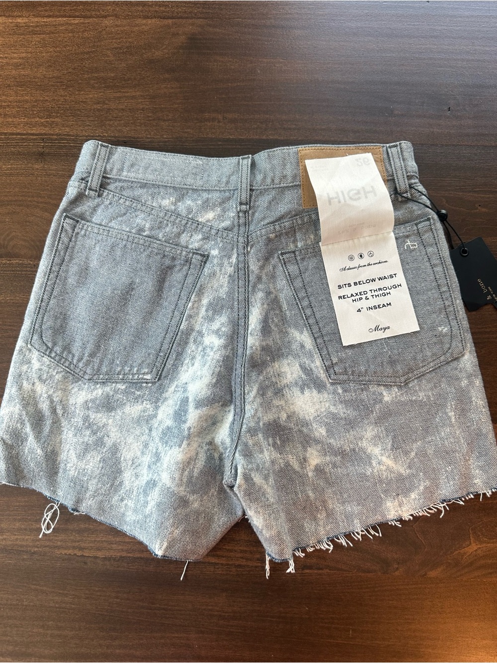 rag & bone Acid-Wash High-Rise Denim Shorts - Picture 4 of 4